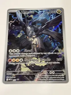 Pokemon N's Zekrom Full Art Promo Holo Dragon Mega Evolution 031 Promo - Image 2