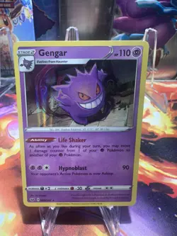 Pokemon TCG Gengar Sword & Shield Holo Rare 085/202 Stage 2 110 HP - Image 1