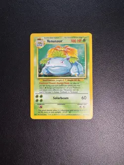 1999 Pokemon Game Base Set Venusaur Holo #15/102 Unlimited WOTC Rare RC - Image 1