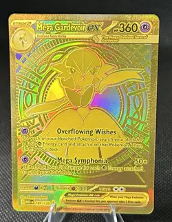 Pokemon TCG Mega Gardevoir EX Gold Hyper Rare Mega Evolution 187/132 NM - Image 1