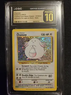 Chansey TCG Classic 015/034 Holo CGC Pristine 10 English 2023 Pokemon - Image 1