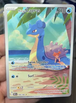 Pokemon Misty's Lapras Full Art Holo Illustration Rare 194/182 Destined Rivals - Image 1