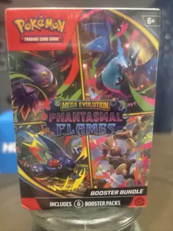 Pokemon TCG Mega Evolution Phantasmal Flames Booster Bundle Sealed - Image 1