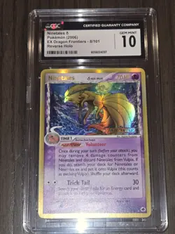Pokemon Ninetales EX Dragon Frontiers Reverse Holo Rare #8 CGC 10 Gem Mint - Image 1