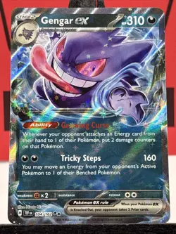 Gengar Ex 104/162 Temporal Forces Double Rare Holo Pokemon TCG 2024 NM - Image 3