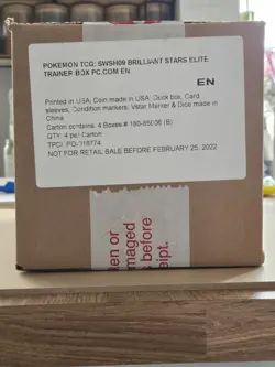 Pokemon Center Brilliant Stars Elite Trainer Box ETB factory Sealed Case of 4 - Image 1