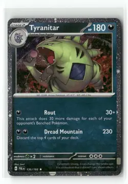 Tyranitar 135/193 Cosmos Holo Paldea Evolved Pokemon Holo Near Mint - Image 1