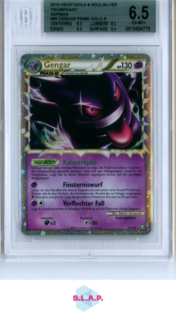 GENGAR PRIME HOLO R 2010 POKEMON HEARTGOLD&SOULSILVER TRIUMPHANT GER 94 BGS 6.5 - Image 1