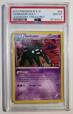Pokemon TCG 2013 B & W Garbodor Holo Legendary Treasures PSA 8 - Image 1