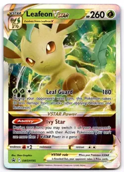 Leafeon VSTAR SWSH195 Holo Promo Sword & Shield Promo Pokemon Holo Near Mint - Image 1