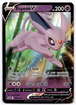 Espeon V SWSH201 Holo Promo Sword & Shield Promo Pokemon Holo Near Mint - Image 1