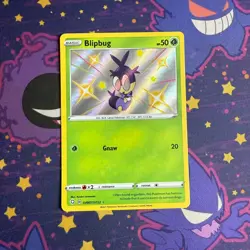 Pokemon TCG Blipbug SV007/SV122 Shining Fates Shiny Vault Holo Rare Near Mint - Image 1