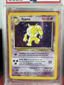1999 POKEMON FOSSIL #8 HYPNO-HOLO PSA 5 - Image 3