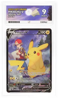 🔹ACE 9 MINT🔹Pikachu V TG16/TG30 Trainer Gallery🔸Lost Origin 2022 Pokemon TCG - Image 1