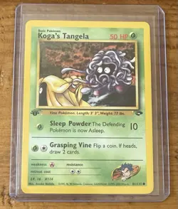 Pokemon TCG Koga’s Tangela #81/132 Non Holo 1st Edition Vintage - Image 1