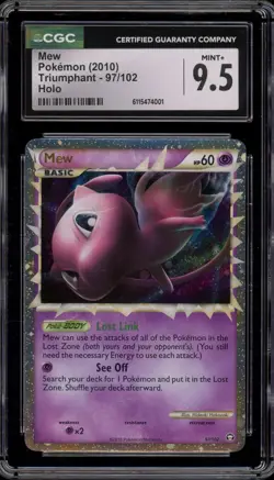 Pokemon Mew Prime Triumphant Holo Ultra Rare #97 CGC 9.5 - Image 1