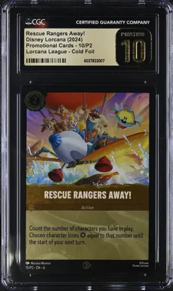 Disney Lorcana TCG Rescue Rangers Away! #10/P2 English CGC 10 - Image 1