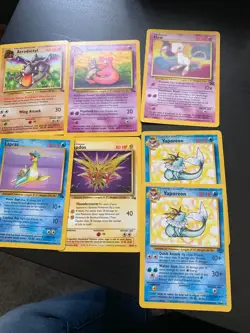 Pokemon Base Card Lot - Non-Holo - 7 cards! - Image 1