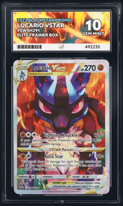 Pokemon TCG Lucario VSTAR SWSH291 Promo Card Ace 10 Gem Mint - Image 2