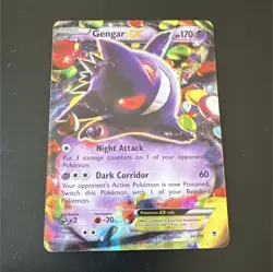 Pokemon Gengar EX 34/119 XY Phantom Forces Ultra Rare 170HP Holo Card - Image 1