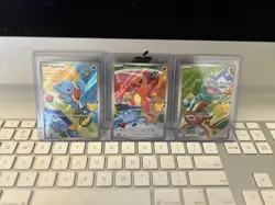 Pokemon MEPI Holo Squirtle Charmander Bulbasaur Card Lot - 3 Cards - Image 1