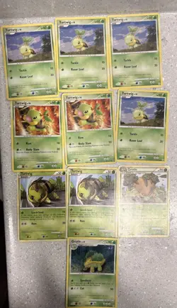 Pokemon Turtwig & Grotle Basic Stage 1 Card Lot 10 Cards English Nintendo - Image 1