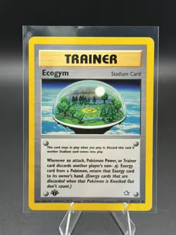 1st Edition Ecogym 84/111 Pokemon Trainer Card Rare Neo Genesis - Image 1