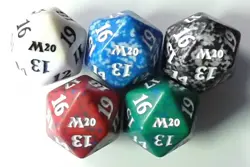 New x 1 Complete Set of 5 Core Set 2020 M20 Spindown D20 Dice MTG Magic MTG Dice - Image 1