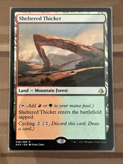 Sheltered Thicket Amonkhet NM/M MTG - gruul red green dual land cycling - Image 1