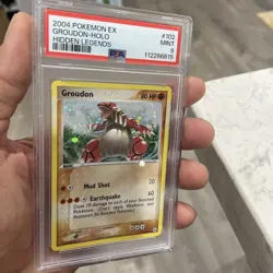 Pokemon Card Holo Groudon 102/101 PSA 9 MINT ex Hidden Legends - Image 1