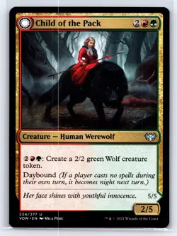 2021 MTG Innistrad: Crimson Vow Regular Uncommon Child of the Pack 234/277 - Image 1