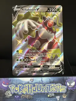 Pokemon Card Rillaboom V SV105/SV122 Shining Fates Full Art Holo Rare Near Mint - Image 1