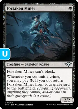 MTG Forsaken Miner Thunder Junction U Creature Skeleton Rogue NM - Image 1