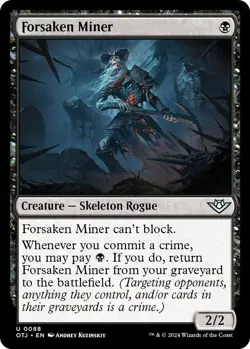 MTG Forsaken Miner Thunder Junction U Creature Skeleton Rogue NM - Image 2