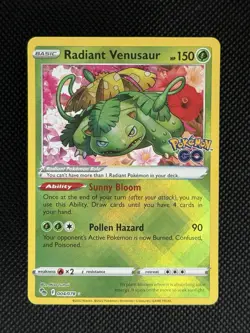 Pokemon Card - Radiant Venusaur Pokemon GO 004/078 Radiant Rare 2022 - Image 1