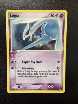 Pokemon Lugia POP Series 5 Holo 2007 2/17 Rare LP With Swirl🌀 - Image 2