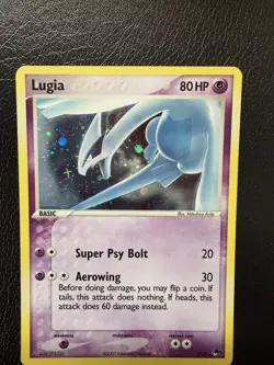 Pokemon Lugia POP Series 5 Holo 2007 2/17 Rare LP With Swirl🌀 - Image 3