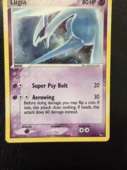 Pokemon Lugia POP Series 5 Holo 2007 2/17 Rare LP With Swirl🌀 - Image 4