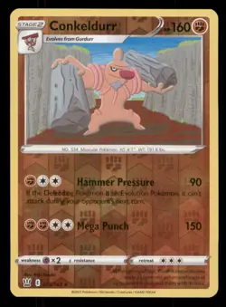 Conkeldurr SWSH05: Battle Styles #075/163 Rare Reverse Holo Pokemon LP - Image 1