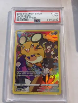 2022 Pokemon Dedenne Brilliant Stars TG07/TG30 MINT. PSA 9 - Image 1