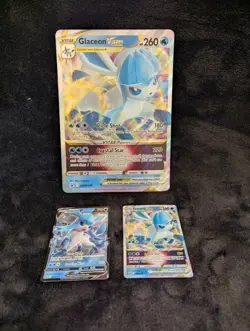 Sale Pokemon TCG: Glaceon Oversized Card with 2 Standard Cards See Details Below - Image 1