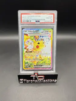 2024 POKEMON SSP EN-SURGING SPARKS SPECIAL ILLUSTRATION RARE PIKACHU EX PSA 10 - Image 1