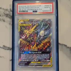Pokemon 2019 Moltres Zapdos Articuno GX SM210 Promo Black Star PSA 10 - Image 1