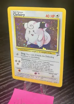 Pokemon TCG Clefairy Holo 6/130 Base Set 2 Unlimited Rare WOTC Vintage - Image 3