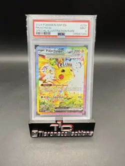 2024 POKEMON SSP EN-SURGING SPARKS SPECIAL ILLUSTRATION RARE PIKACHU EX PSA 9 - Image 1