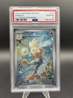 Raboot 147 Pokemon Stellar Crown Illustration Rare PSA 10 - Image 1