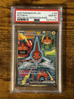 Pokemon 2025 Rotom ex 126/094 SIR Phantasmal Flames GEM MINT PSA 10 - Image 1