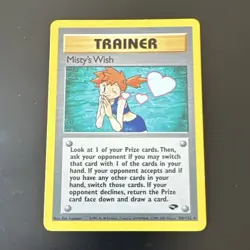 Pokemon Misty's Wish 108/132 Gym Challenge Rare Trainer - Image 1
