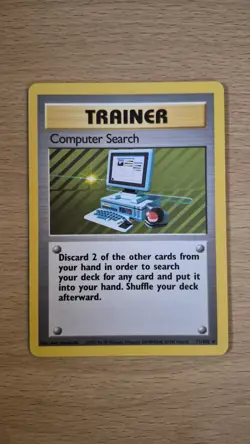 Pokemon TCG Base Set Computer Search Rare 71/102 NM - Image 1