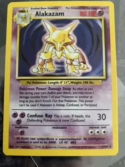 Alakazam 1/102 Base Set Holo Wotc Pokemon Tcg Near Mint Unlimited - Image 1